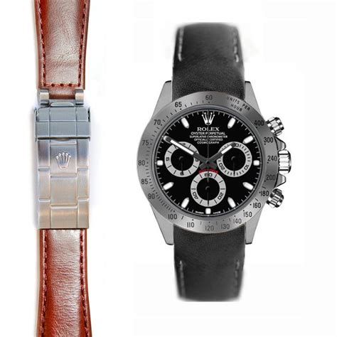 rolex daytona leather strap|rolex daytona curved end straps.